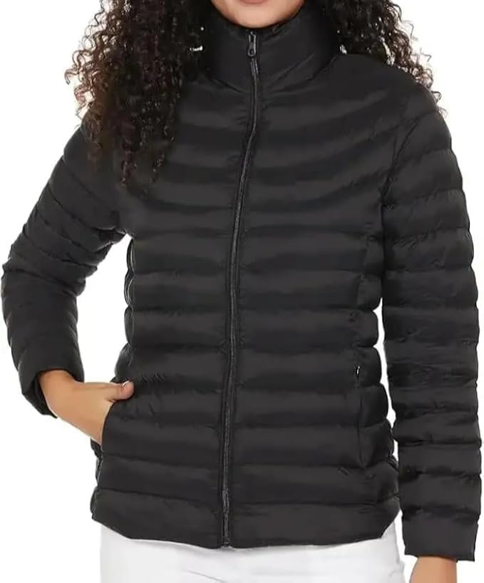 Women's Quilted Puffer Jacket, Lightweight and Comfortable for Daily Use