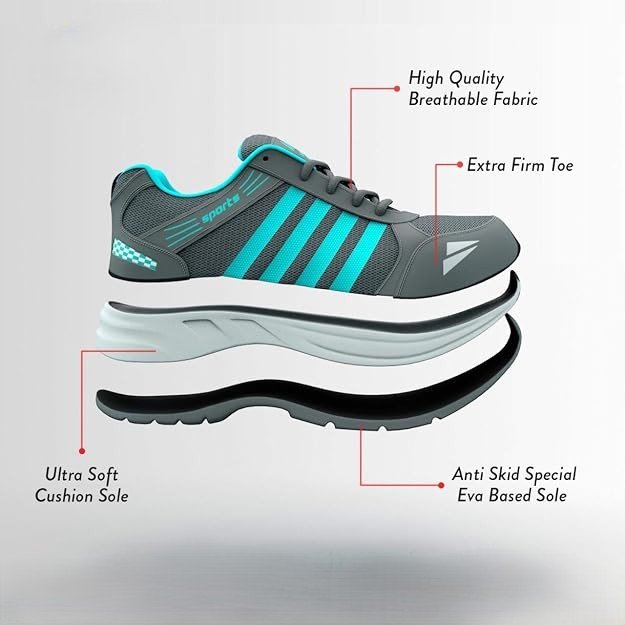 Unisex Running Shoe | Lightweight Sports Design, Soft Cushioning, Reliable Grip for Casual, Travel & Gym